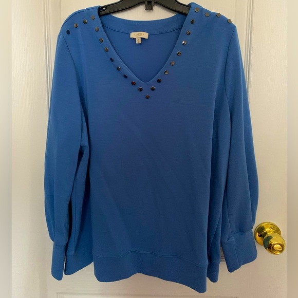 Laura Petites Light Blue Sweater (Size: XL) - Picture 2 of 5
